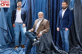 (Left to right) Punit Lalbhai, vice chairman and executive director Sanjay Lalbhai, chairman and MD Kulin Lalbhai, vice chairman and non-executive director Arvind Ltd
Image: Mexy Xavier