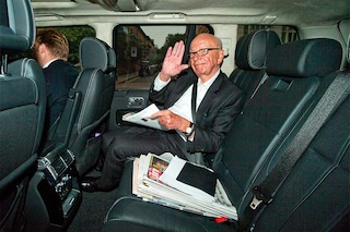 Rupert Murdoch leaves News UK in London. 
Image: AFP Photos / Justin Tallis