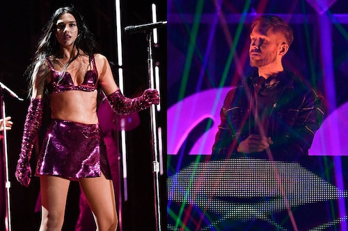 Dua Lipa (L) and Calvin Harris (R) are among the artists likely to appear on charts for the year of 2023, according to a study. Image: ANGELA WEISS / AFP Dua Lipa (L) and Calvin Harris (R) are among the artists likely to appear on charts for the year of 2023, according to a study. Image: ANGELA WEISS / AFP