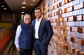 Madan Mohanka, promoter and chairman, Tega Industries, with son Mehul (right), who is MD and group CEO
Image: Debashish Sarkar for Forbes India