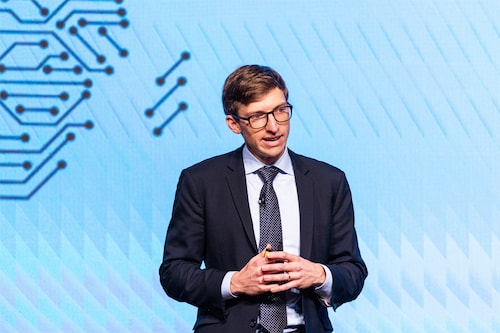 Chris Miller, author of the 2022 book Chip War: The Fight for the World"s Most Critical Technology. Image: Annabelle Chih/Getty Images