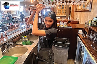 Chaya Upadhyay from Navi Mumbai moved to England to pursue a master’s in corporate communications, marketing and public relations from the University of Leeds has taken up a part-time job as a bartender at a local brewery.