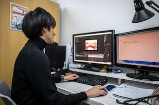 Instructor Yuki Kawai working at the animation studio Shake Hands in Kyoto Instructor Yuki Kawai working at the animation studio Shake Hands in Kyoto
Image: Philip Fong / AFPÂ©