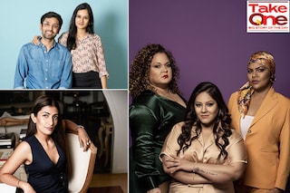 (L to R): Anushka Gupta and Sahil Gupta, co-founders, MyMuse Leeza Mangaldas, founder, Leezu"s (bottom) Dr Nikita Dound, Karishma Chavan, and Aishwarya Dua, co-founders, Sassiest