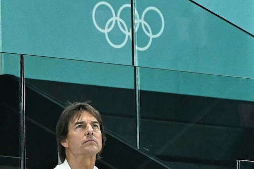 US actor Tom Cruise at the artistic gymnastics women"s qualification during the Paris 2024 Olympic Games at the Bercy Arena in Paris, on July 28, 2024.
Image: Lionel Bonaventure / AFP© US actor Tom Cruise at the artistic gymnastics women"s qualification during the Paris 2024 Olympic Games at the Bercy Arena in Paris, on July 28, 2024.
Image: Lionel Bonaventure / AFP©