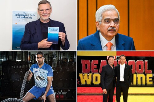 Clockwise: Oleg Konovalov with his book RBI governor Shaktikanta Das Actors Hugh Jackman and Ryan Reynolds at the Deadpool & Wolverine premier Parth Jindal, founder of JSW Sports and IIS Clockwise: Oleg Konovalov with his book RBI governor Shaktikanta Das Actors Hugh Jackman and Ryan Reynolds at the Deadpool & Wolverine premier Parth Jindal, founder of JSW Sports and IIS