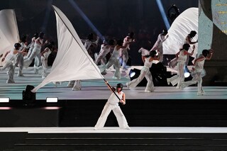 Dancers perform at the Place de la Concorde during the Paris 2024 Paralympic Games Opening Ceremony in Paris on August 28, 2024. 
Image: Dimitar Dilkoff / AFPÂ©