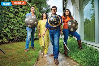 (From left) Sanjay Katkar, Anupama Katkar, Kailash Katkar, and Sneha Katkar of Quick Heal Technologies Limited
Image: Mexy Xavier
