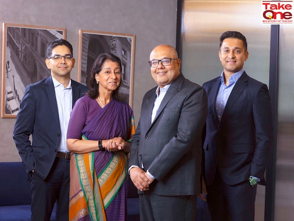 L-R: Subhakanta Bal, MD,  Naina Lal Kidwai, senior advisor., Chandresh Ruparel, MD & India head, Aalok Shah, MD and co-head India,  Rothschild & Co. 
Image: Apoorva Salkade for Forbes India