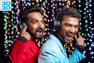 (left)Navajith Karkera, Co-founder &amp CEO, Rapture Innovation Labs and Jagath Biddappa, Co-founder &amp CTO, Rapture Innovation Labs
Image: Selvaprakash Lakshmanan For Forbes India Outfit: Samyakk
Styled By: Esha Kothari Assistant Stylists: Kaveri Halder Hair And Makeup: Krishnastudio