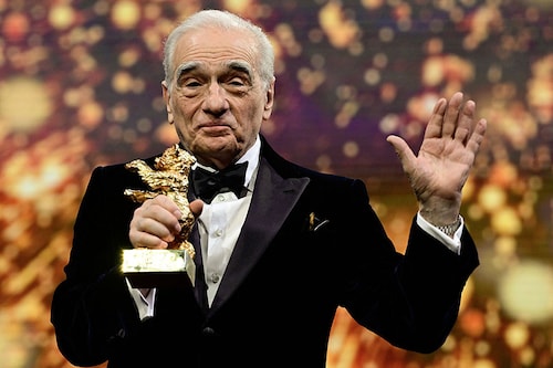 US director Martin Scorsese with the Honorary Golden Bear Award during the Hommage Gala Award Ceremony at the 74th Berlinale film festival in Berlin on February 20, 2024
Image: John Macdougall / AFPÂ©