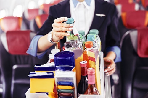 72 percent of Indian fliers say that airlines sold bottles of water with a published MRP higher than the MRP available in the market/ stores. Image: Shutterstock 72 percent of Indian fliers say that airlines sold bottles of water with a published MRP higher than the MRP available in the market/ stores. Image: Shutterstock
