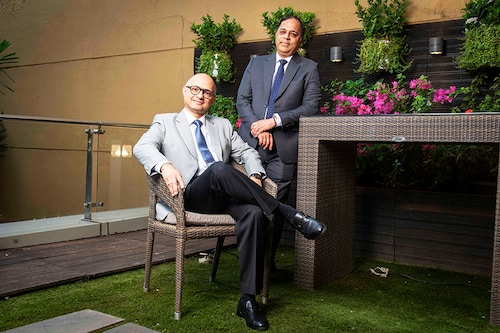 Harick Vin(sitting), CTO, and Sivaraman Ganesan, head of the AI.Cloud business unit at Tata Consultancy Services
Image: Bajirao Pawar for Forbes India