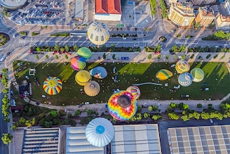 Hot-air balloons participate in the European Balloon Festival in Igualada, northeastern Spain, on July 11, 2024.