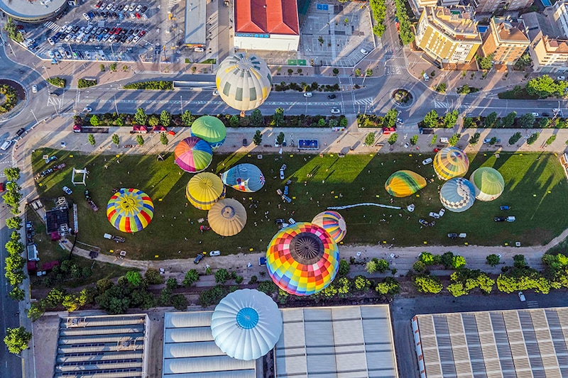 Hot-air balloons participate in the European Balloon Festival in Igualada, northeastern Spain, on July 11, 2024.