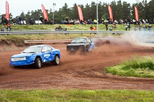 Amateur petrolheads bump and roll in Sweden"s wild "Folkrace" 
Image: Olivier Feniet / AFPTV / AFPÂ©