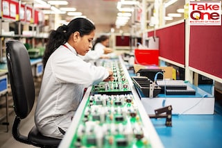 Production has nearly doubled from $48 billion in FY17 to $101 billion in FY23—driven primarily by mobile phones, which constitutes 43 percent of total electronics production Image: Shutterstock