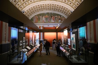 An overall view inside "Collecting Memories: Treasures from the Library of Congress," the inaugural exhibition in the new David M. Rubenstein Treasures Gallery at the Library of Congress in Washington, DC. Image: Photography Drew ANGERER / AFP
