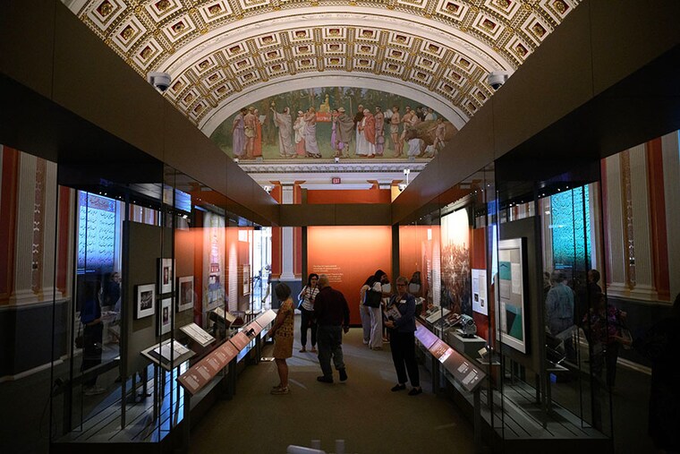 An overall view inside "Collecting Memories: Treasures from the Library of Congress," the inaugural exhibition in the new David M. Rubenstein Treasures Gallery at the Library of Congress in Washington, DC. Image: Photography Drew ANGERER / AFP