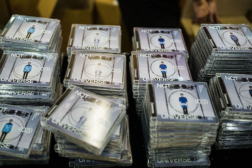 Some 100 million physical albums are sold every year to fuel the K-pop frenzy, according to the Korea Times. Image: Photography ANTHONY WALLACE / AFP Some 100 million physical albums are sold every year to fuel the K-pop frenzy, according to the Korea Times. Image: Photography ANTHONY WALLACE / AFP