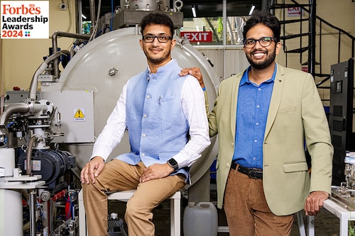Yashas Karanam (right), and Rohan Ganapathy of Bellatrix Aerospace Image: Selvaprakash Lakshmanan for Forbes India Yashas Karanam (right), and Rohan Ganapathy of Bellatrix Aerospace Image: Selvaprakash Lakshmanan for Forbes India