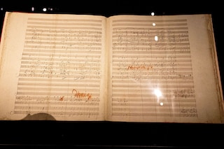 A manuscript from the Symphony No. 9 in D minor, op, 125 by German composer Ludwig van Beethoven on display at Theatermuseum in Vienna. Image credit: Joe Klamar / AFPÂ©