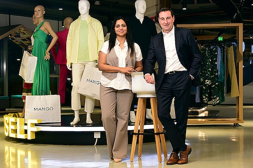 Nandita Sinha, CEO, Myntra (L) with Toni Ruiz, CEO, Mango. Image: Hemant Mishra for Forbes India