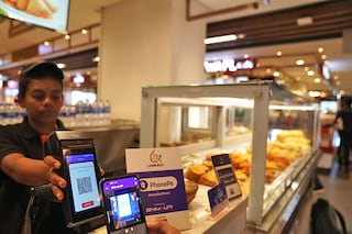 Calton cafÃ© in One Galle Face Mall in Colombo accepts UPI payment via PhonePe. Image: Mexy Xavier
