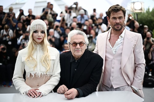 (FromL) British-US actress Anya Taylor-Joy, Australian director and screenwriter George Miller and Australian actor Chris Hemsworth pose during a photocall for the film "Furiosa: A Mad Max Saga" at the 77th edition of the Cannes Film Festival in Cannes, southern France, on May 16, 2024. Image: LOIC VENANCE / AFP (FromL) British-US actress Anya Taylor-Joy, Australian director and screenwriter George Miller and Australian actor Chris Hemsworth pose during a photocall for the film "Furiosa: A Mad Max Saga" at the 77th edition of the Cannes Film Festival in Cannes, southern France, on May 16, 2024. Image: LOIC VENANCE / AFP