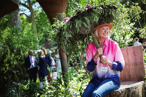British Television presenter Anneka Rice poses for photographs in The Water Aid Garden during the preview day at the RHS Chelsea Flower show, in London. Image: Adrian Dennis / AFP© British Television presenter Anneka Rice poses for photographs in The Water Aid Garden during the preview day at the RHS Chelsea Flower show, in London. Image: Adrian Dennis / AFP©