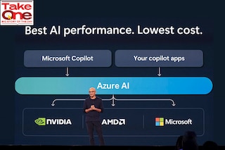 Microsoft CEO Satya Nadella speaks during the Microsoft Build conference at Seattle Convention Center Summit Building in Redmond, Washington, on May 21, 2024.
Image: Jason Redmond / AFP