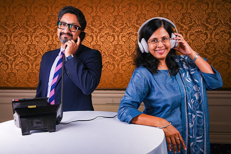 Arijit Bonnerjee, senior vice president and head, India, Tata Communications (L) and Daisy Chittilapilly, president, Cisco India &amp SAARC Image: Selvaprakash Lakshmanan for Forbes India&nbsp