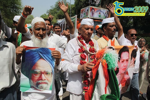 In 2009, Manmohan Singh was re-elected as the Prime Minister of India after what was the biggest election victory for the Congress since 1991
Image: Pallava Bagla/ Corbis VIA Getty Images In 2009, Manmohan Singh was re-elected as the Prime Minister of India after what was the biggest election victory for the Congress since 1991
Image: Pallava Bagla/ Corbis VIA Getty Images