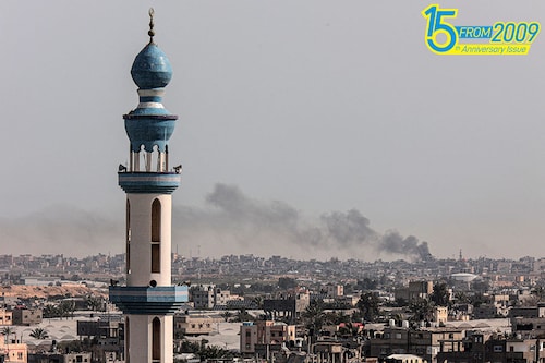 Smoke billows following Israeli bombardment in Rafah, in the southern Gaza Strip, on March 27, 2024, amid the ongoing conflict between Israel and the Palestinian militant group Hamas
Image: Said Khatib / AFP Smoke billows following Israeli bombardment in Rafah, in the southern Gaza Strip, on March 27, 2024, amid the ongoing conflict between Israel and the Palestinian militant group Hamas
Image: Said Khatib / AFP