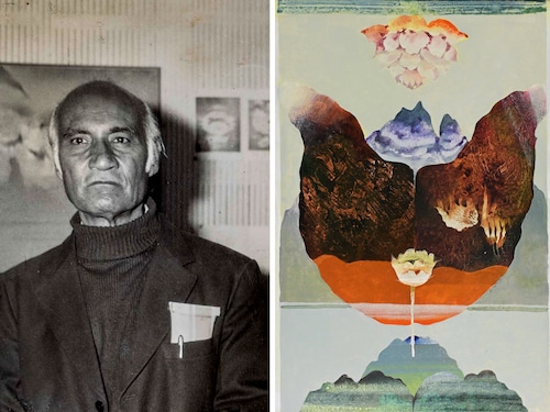 Bimal Das Gupta was one of the earliest artists in India to experiment with abstractionism in the 1940s
Image: Courtesy Dhoomimal Gallery Artwork: Gallery Silver Scapes
