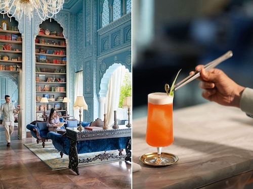 The Writers Bar at the Raffles Jaipur. The Jaipur Sling is flavoured with a dash of Chandrahaas liqueur. The Writers Bar at the Raffles Jaipur. The Jaipur Sling is flavoured with a dash of Chandrahaas liqueur.