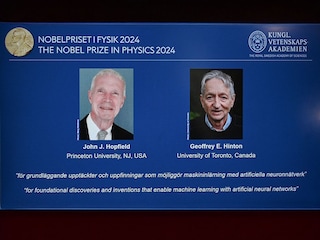 American John Hopfield and British-Canadian Geoffrey Hinton have won the Nobel Prize in Physics for pioneering work in the development of artificial intelligence.
Image: Jonathan Nackstrand / AFP©