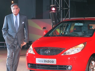 (File) Tata Company Chairman Ratan Tata during the launch of New Indica at the 9th Auto Expo in New Delhi, on Wednesday. JANUARY 9, 2008(Photo by Sonu Mehta/Hindustan Times via Getty images)