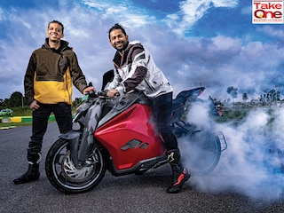 Niraj Rajmohan (left), co-founder and CTO, and Narayan Subramaniam, co-founder and CEO of Ultraviolette
Image: Selvaprakash Lakshmanan for Forbes India