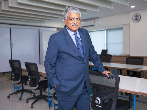 Nandan Nilekani, co-founder and non-executive chairman of Infosys Ltd. Image: Samyukta Lakshmi/Bloomberg via Getty Images Nandan Nilekani, co-founder and non-executive chairman of Infosys Ltd. Image: Samyukta Lakshmi/Bloomberg via Getty Images