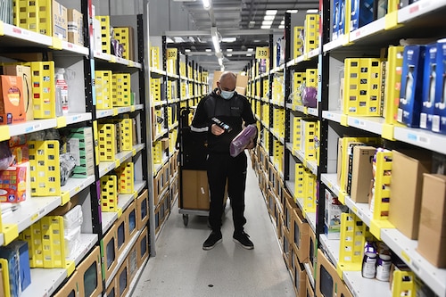 The Amazon fulfilment centre in Rugeley&nbspImage: Nathan Stirk/Getty Images