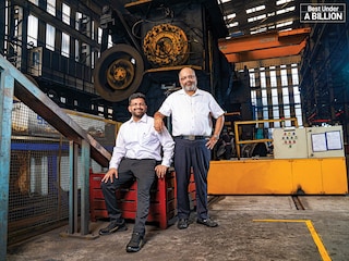 Naresh Jalan (right), managing director of Ramkrishna Forgings, with Chaitanya Jalan, who is whole-time director
Image: Mexy Xavier
