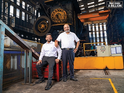 Naresh Jalan (right), managing director of Ramkrishna Forgings, with Chaitanya Jalan, who is whole-time director
Image: Mexy Xavier Naresh Jalan (right), managing director of Ramkrishna Forgings, with Chaitanya Jalan, who is whole-time director
Image: Mexy Xavier