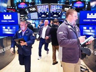Traders works on the floor of the New York Stock Exchange in New York City, on April 7, 2025. Wall Street stocks opened sharply lower Monday, joining a global selloff on worries that a trade war induced by US President Donald Trump"s tariffs will spark a global economic slowdown. 
Image: Timothy A. Clary / AFP