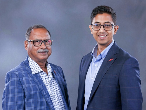 (L to R) Subhasish Chakraborty, CMD and Abhishek Chakraborty, CEO of DTDC. Image: Amit Verma