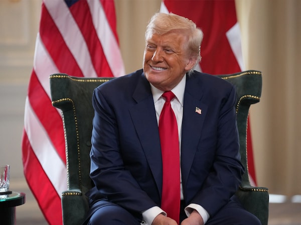 Trump’s social media post about a 25 percent tariff hike was a surprise, Indian markets remained volatile on the following day of trade Image: Andrew Harnik/Getty Images
