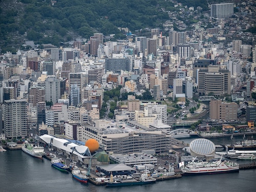 On August 8, 2025, a general view of Nagasaki was seen from the observation deck of Inasayama, as the city prepared to commemorate the 80th anniversary of the atomic bombing. The anniversary, observed on August 9, is a somber occasion for remembrance and calls for the abolition of nuclear weapons, according to news reports.