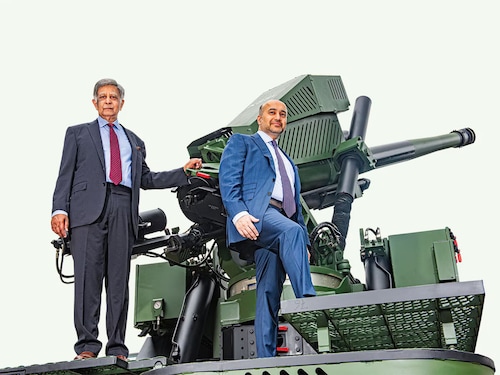 Baba Kalyani (left), chairman &amp MD, with son Amit, vice chairman &amp joint MD, Bharat Forge Image: Amit Verma