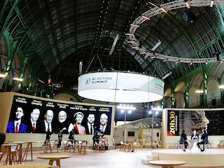 The Grand Palais on the eve of the Artificial Intelligence (AI) Action Summit, in Paris, on February 9, 2025.
Image: Gonzalo Fuentes / POOL / AFP