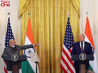 Beyond the focus on the India-US trade balance, the bilateral meeting reinforced the importance of the two countries" strategic partnership in areas like defence and technology, analysts feel.
Image: Kevin Lamarque / Reuters
